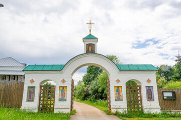 Fototapeta na wymiar Russia, Tver region, Selizharovo urban-type settlement. The Church of Peter and Paul. An Orthodox church. Orthodoxy.