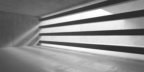 Obraz premium Abstract empty concrete interior. Minimalistic dark room design template