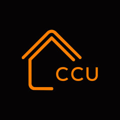 CCU Letter logo design template vector. CCU Business abstract connection vector logo. CCU icon circle logotype.
