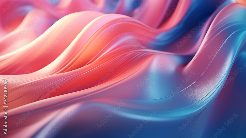 Poster Generative AI Soft, flowing waves of color resulting in an abstract and fluid background.