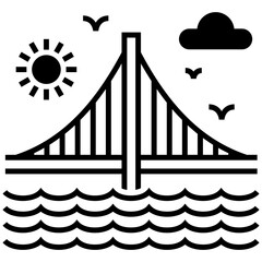 London bridge solid icon 