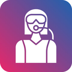 Diver Female Icon Style