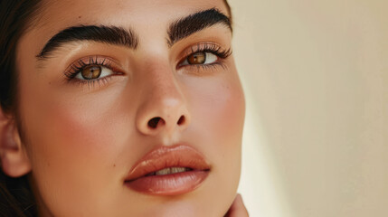 Fototapeta premium Beauty portrait of a young Armenian woman with copy space for text