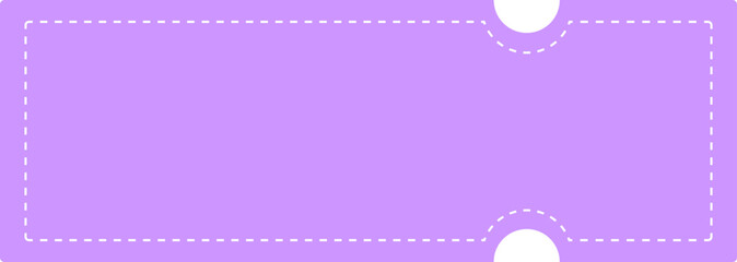 purple color ticket blank shape