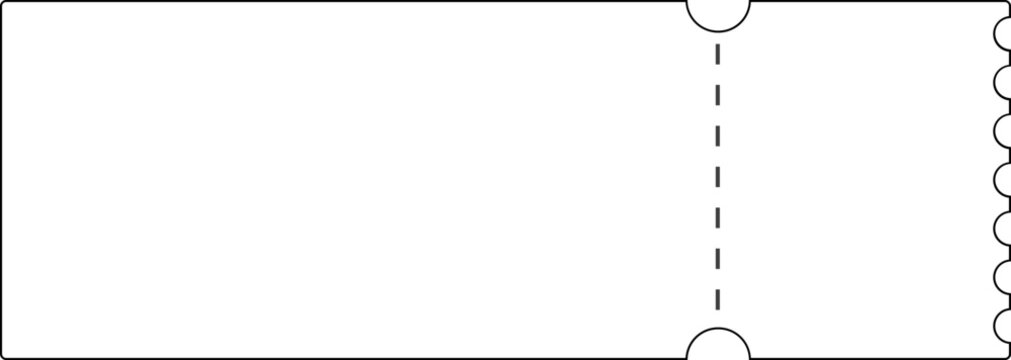 ticket blank shape with stroke