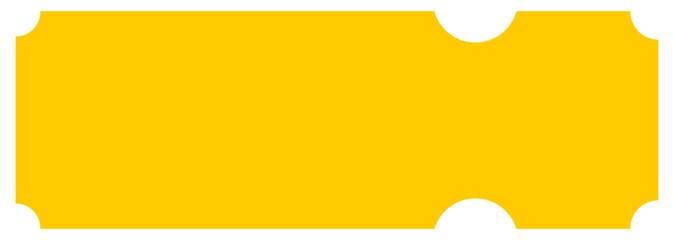 yellow color ticket blank shape
