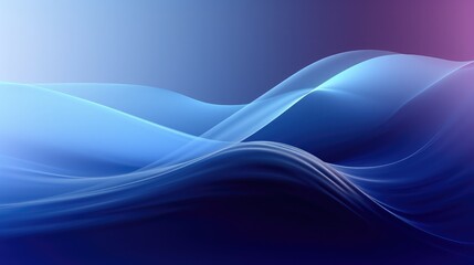Obraz premium Blue abstract gradient wave wallpaper free space made by aiartificial intelligence