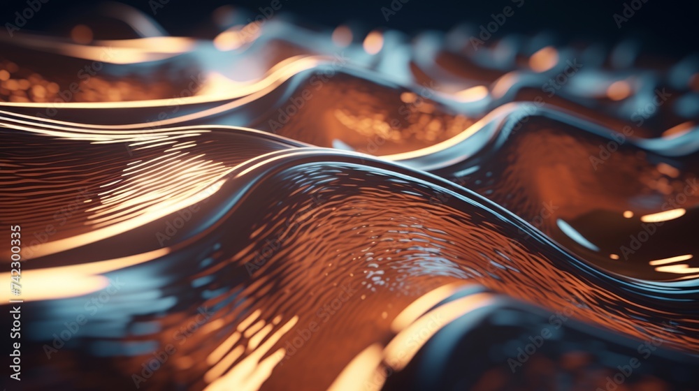 Poster Generative AI Layered patterns and textures blending to produce an abstract and textured background.