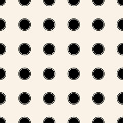 black and white background seamless abstract polka dots pattern vector illustration