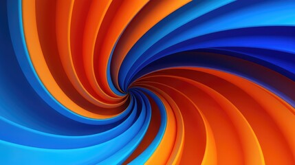 Obraz premium Blue and orange background with a spiral pattern