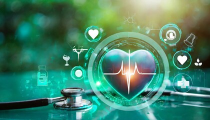 Medical technology and healthcare treatment to diagnose heart disorder and disease of cardiovascular system, Ai Generate 