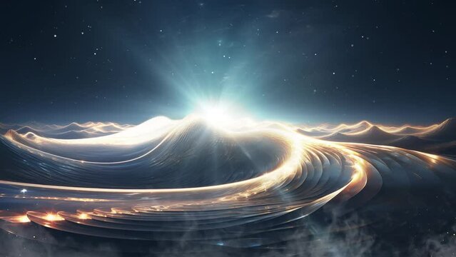 interstellar ripples an inspiring astrophotography. seamless looping overlay 4k virtual video animation background 