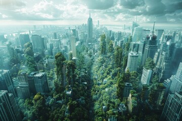 Aerial View of a Modern Cityscape