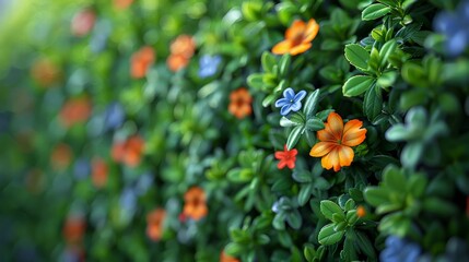 Fototapeta premium Close Up of a Wall Covered in Flowers