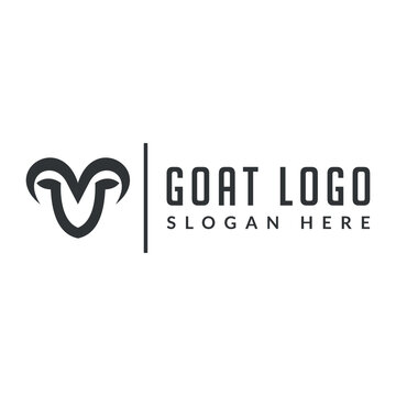 goat head logo icon vector illustration