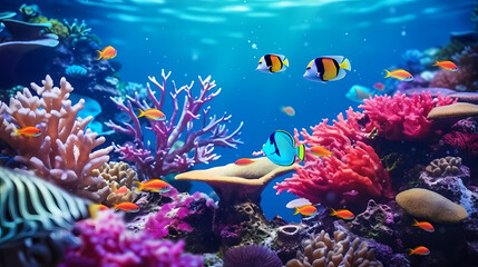 Fototapeta na wymiar Colorful coral reef