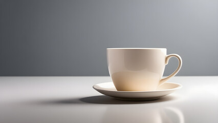 Obraz premium cup in minimalist design white background Generative AI