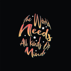 Autism Awareness day typography T-shirt design Autism Awareness day typography T-shirt design,