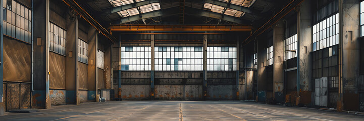 disused warehouse, AI generated