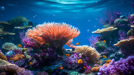 Naklejka na ściany i meble Colorful coral reef