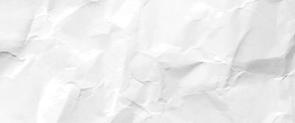 Vector white paper is crumpled, background for various purposes, white crumpled paper background texture pattern. - obrazy, fototapety, plakaty