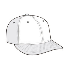 Low Pro 59Fifty Fitted Cap Flat Sketch Vector Design Illustration