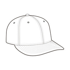 Low Pro 59Fifty Fitted Cap Flat Sketch Vector Design Illustration