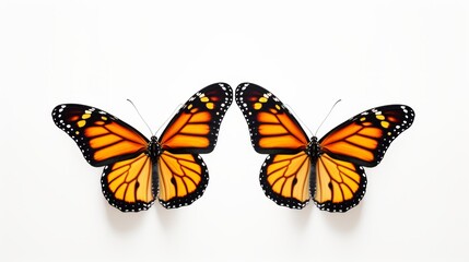 Generative AI Stunning monarch butterflies in beautiful poses.