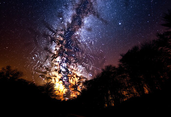 Galaxies and stars, galaxy image, night sky