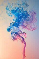 Blue and pink smoke, gender reveal party concept background