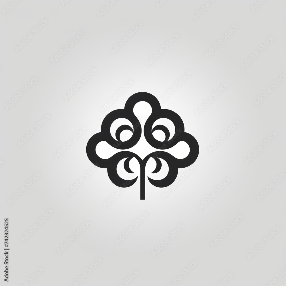 Poster generative ai flat tree icon