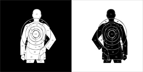 Illustration vector graphics of target shooting icon