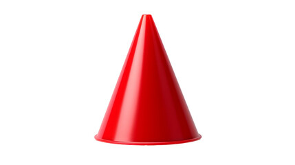 Red Plastic Cone Funnel for Filling Water, Practical Watering Equipment On White Or Transparent PNG Background