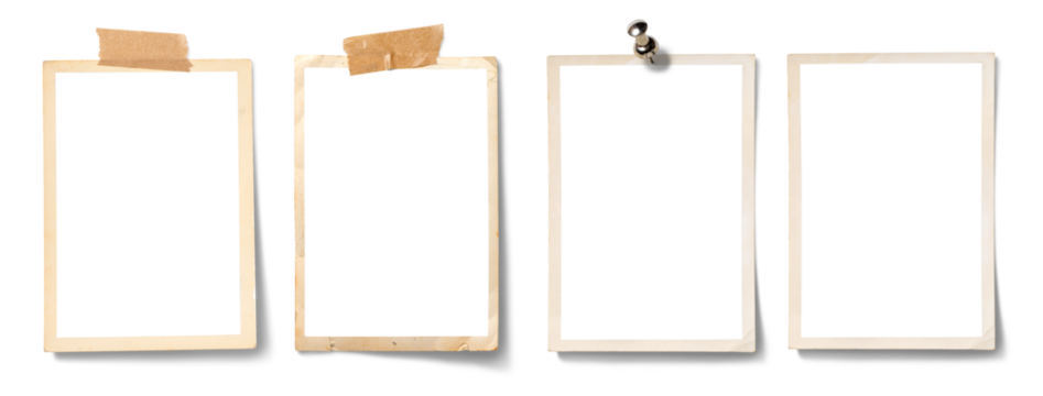 古いプリント写真の画像合成用フレーム