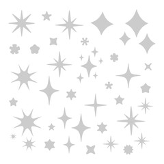 star gray element decoration silver