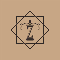 MODERN LOGO LAW INITIAL WITH FRAME