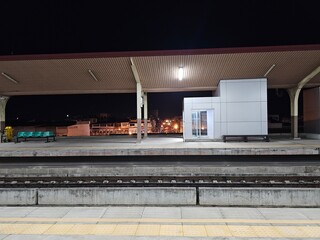 train station at night
