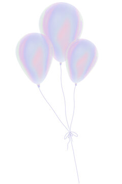 Cute Pastel Color Balloon Illustration With Transparent Background, Balloon, Pastel Balloon, Balloon Png PNG clipart image with transparent background