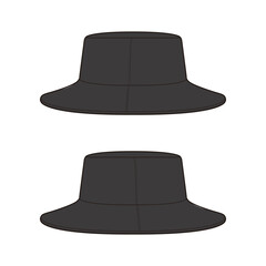 Safari Bucket Hat Flat Sketch Vector Design Illustration