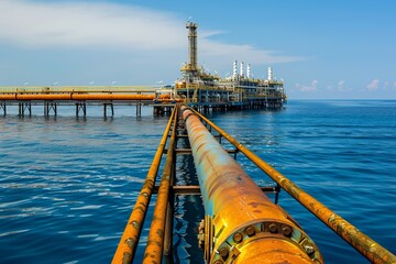 Marine oil and gas pipelines: Infrastructure overview - obrazy, fototapety, plakaty