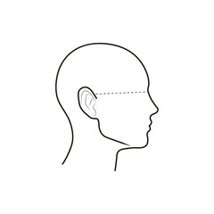 Face Head Fashion Illustration Flat Sketch Vector Design