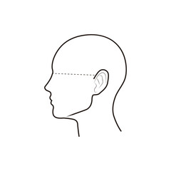 Face Head Fashion Illustration Flat Sketch Vector Design