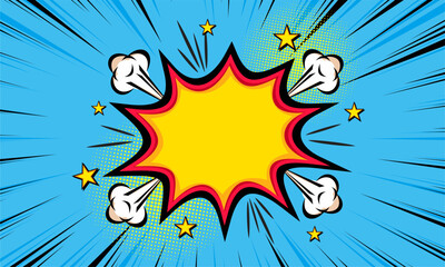 Comic blank speech bubble expression background