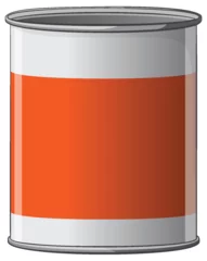 Fotobehang Kinderen A simple vector graphic of a paint can