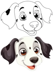 Fotobehang Kinderen Vector graphic of a happy, spotted Dalmatian dog