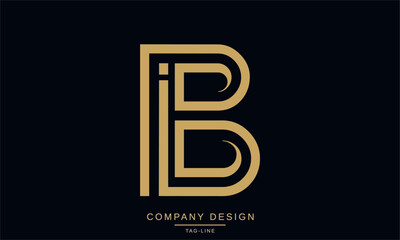 IB, BI Abstract Letters Logo Icon Monogram