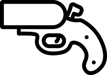 Flare Gun Line Icon
