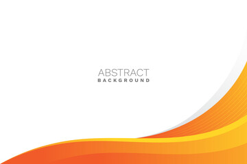 Abstract orange wavy business style background. Vector illustration