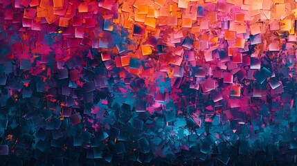 A Modern 3D Background Vibrant Digital Glitch Artwork with Dynamic Abstract Cubes