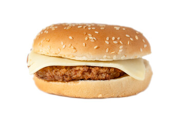 Cheeseburger. Isolated on a white background.